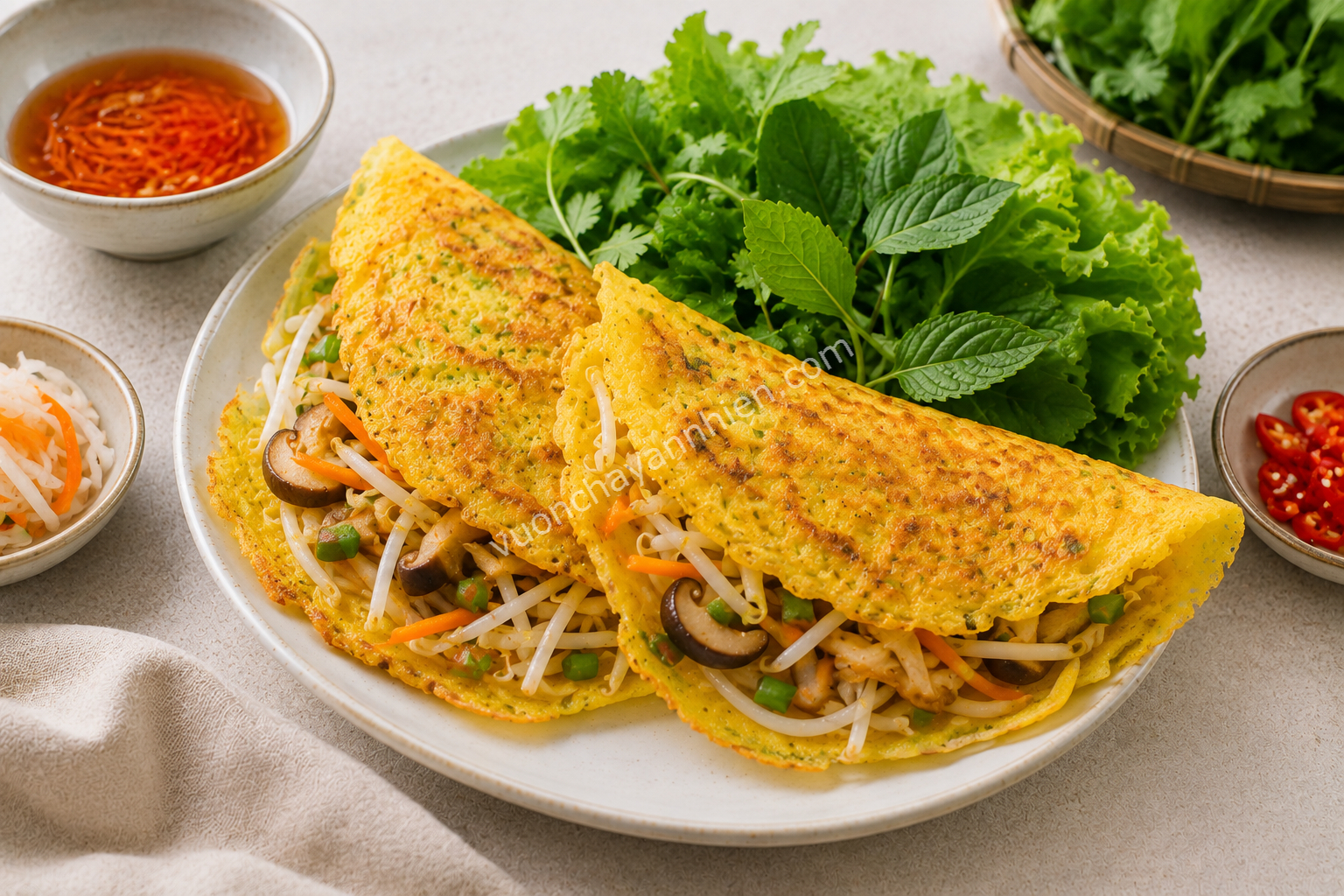 Bánh Xèo Chay Mini